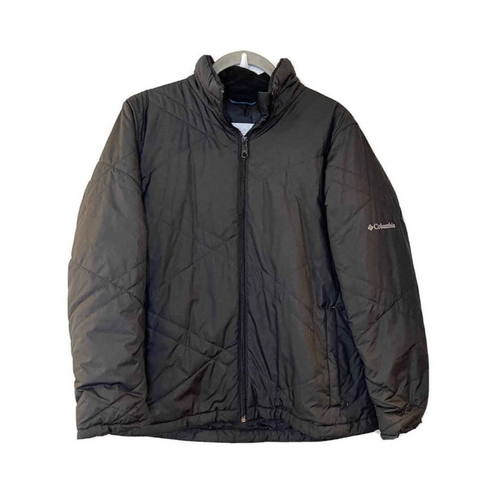 Columbia Snowmelt Valley Lined Jacket Puffer Fleece Collar Solid Black Womens M